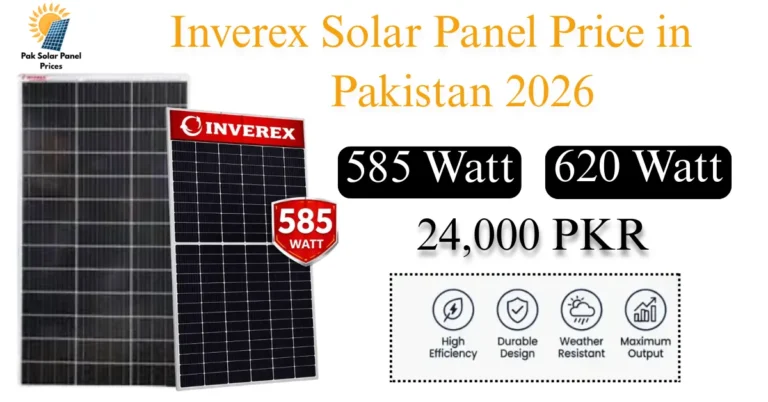 Inverex solar panel price in Pakistan 2026 with the latest panel models and rates