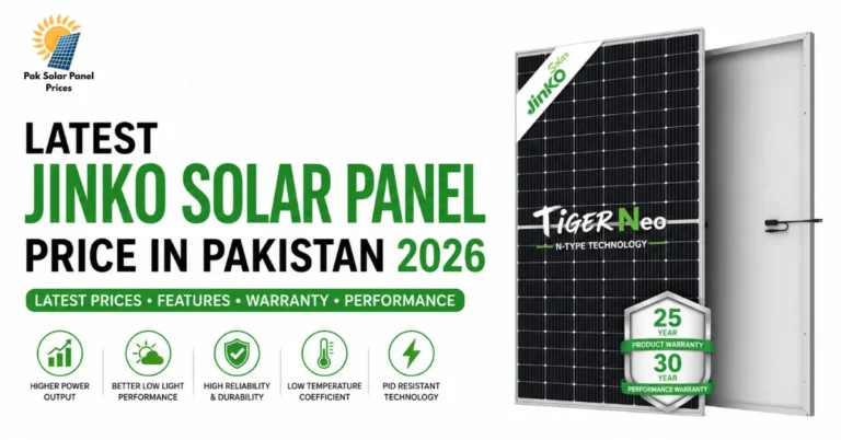Latest Jinko solar panel price in Pakistan 2026 with updated market rates