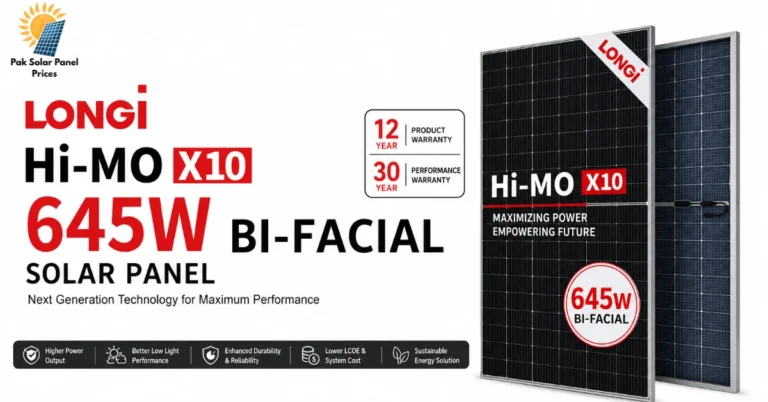 Longi Hi-MO X10 645W bifacial solar panel with advanced N-type technology
