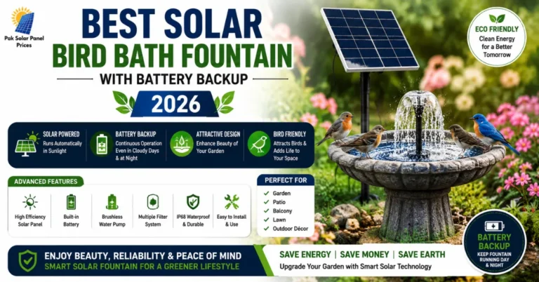 Best solar bird bath fountain with battery backup 2026