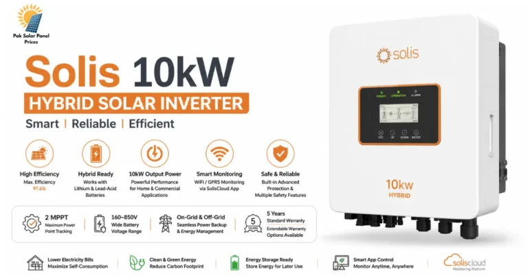 Solis 10kW hybrid solar inverter with advanced backup and smart energy management