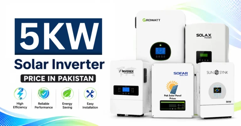 5kW solar inverter price in Pakistan with Growatt, Solax, Sofar, SunSynk and Inverex hybrid inverters