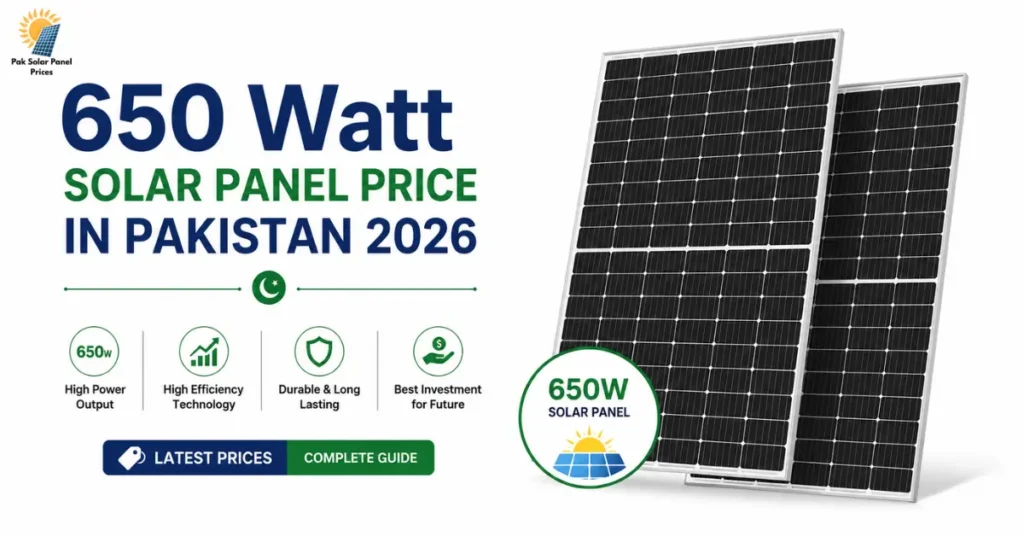 650 watt solar panel price in Pakistan with latest rates, specifications, and buying guide