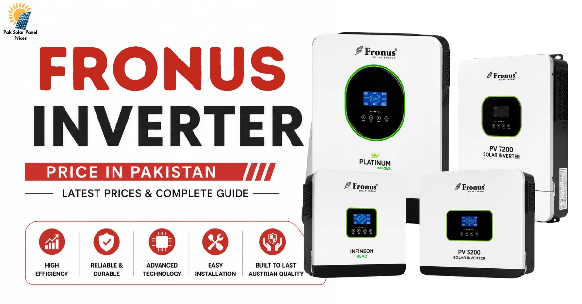 Fronus inverter price in Pakistan 2026 featuring PV 3200, PV 5200, PV 7200 and 5.5kW solar inverter models with updated prices.