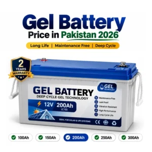 Gel Battery Price in Pakistan 2026 – Best Prices Gel Battery Price in Pakistan 2026, 200Ah deep cycle gel battery for solar system, maintenance free solar battery, latest gel battery prices