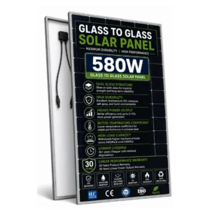Glass to Glass Solar Panel Price in Pakistan 2026 | 580W Double Glass Solar Panel Glass to Glass Solar Panel Price in Pakistan 2026 – 580W dual glass high efficiency solar panel for residential and commercial use.