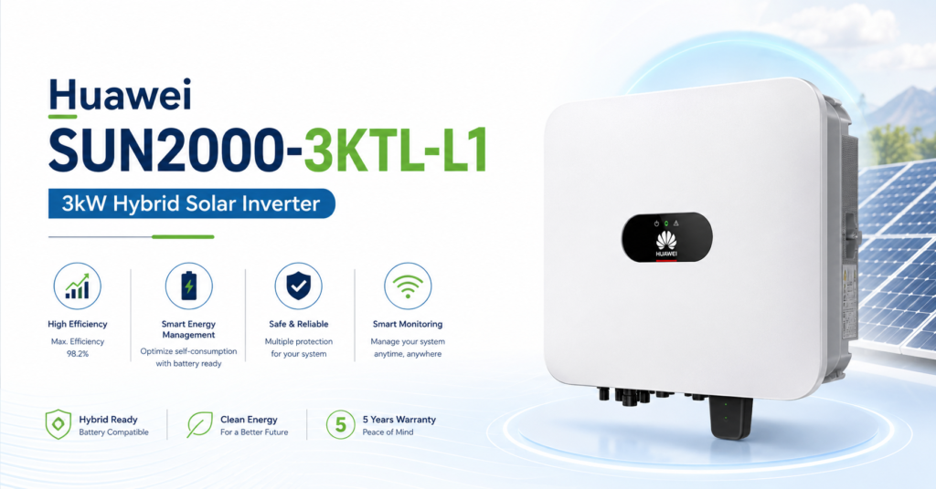 Huawei SUN2000-3KTL-L1 3kW hybrid solar inverter with smart monitoring and latest price in Pakistan 2026