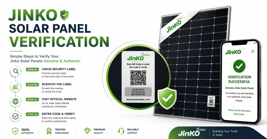 Jinko Solar Panel Verification Guide – Check Original Jinko Solar Panel Using QR Code and Serial Number