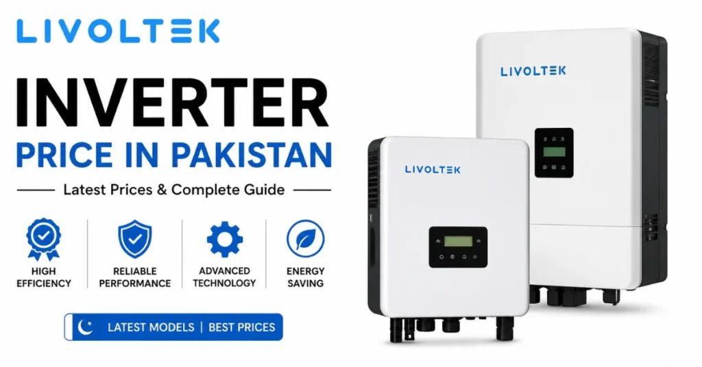 Livoltek inverter price in Pakistan 2026 featuring high-efficiency Livoltek hybrid solar inverter models with latest prices, specifications, and energy-saving technology.