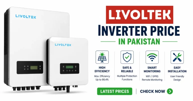 Livoltek inverter price in Pakistan 2026 with smart monitoring, WiFi connectivity, high efficiency, and reliable hybrid solar inverter models.