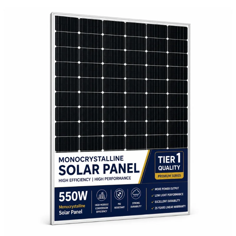Monocrystalline Solar Panel Price in Pakistan 2026 – 550W premium mono solar panel with high efficiency and excellent durability.
