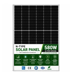 N-Type Solar Panel Price in Pakistan 2026 | 580W High Efficiency Solar Panel N-Type Solar Panel Price in Pakistan 2026 – 580W N-Type TOPCon solar panel with higher efficiency and long lifespan.
