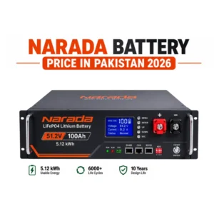 Narada Battery Price in Pakistan 2026, Narada 51.2V 100Ah lithium battery, LiFePO4 solar battery, solar battery Pakistan