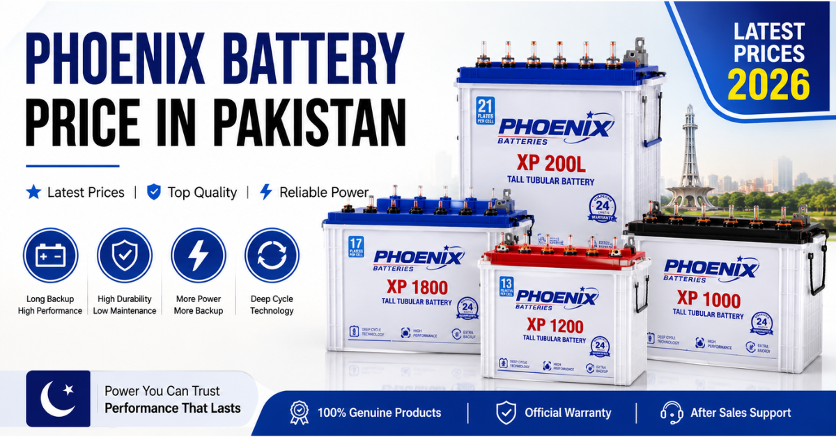 Phoenix Battery Price in Pakistan, Latest Phoenix Tubular Battery Price, Phoenix XP 1000, XP 1200, XP 1800, XP 200L Battery Price, Deep Cycle Battery, Solar Battery, UPS Battery, Home Backup Battery Pakistan