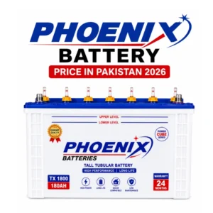 Phoenix Battery Price in Pakistan 2026, Phoenix TX1800 180Ah tubular battery for solar systems, UPS backup, and home power storage