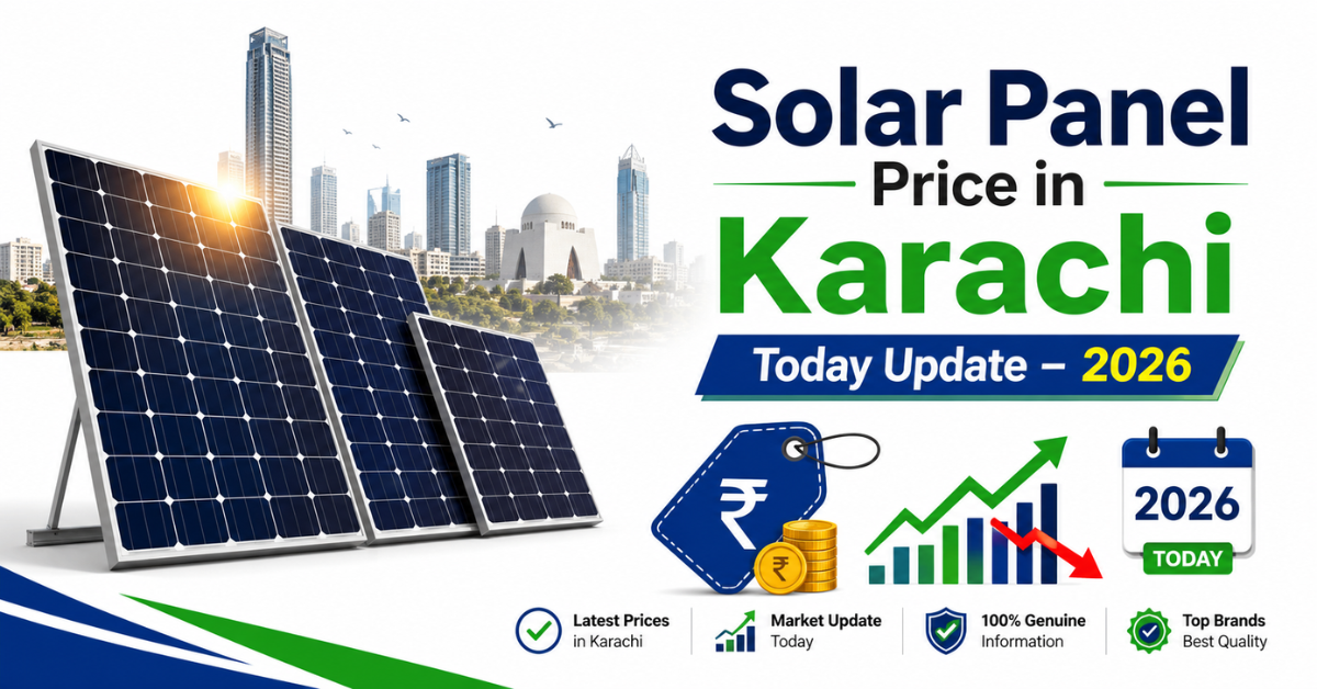 Solar panel price in Karachi today 2026 featuring latest market rates of top solar panel brands in Pakistan