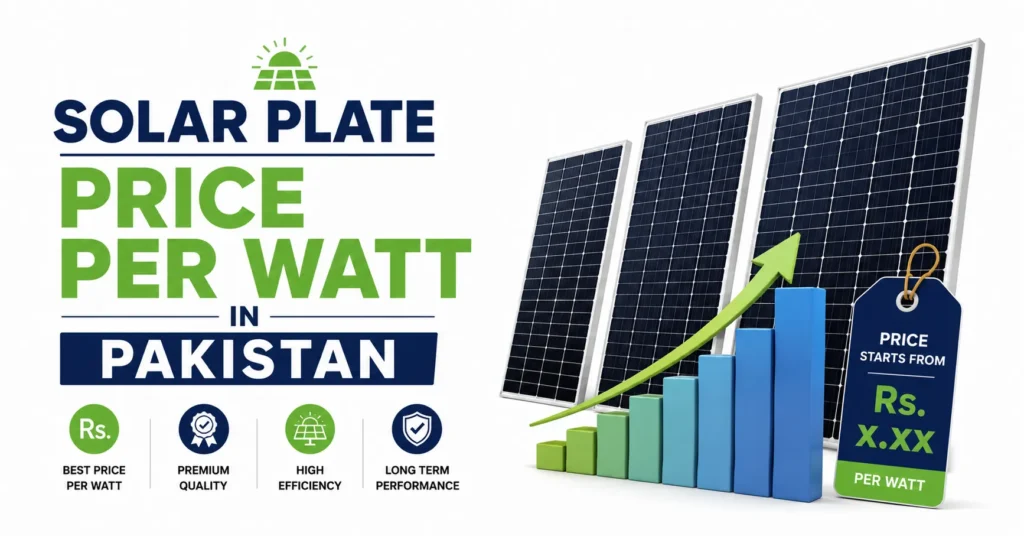 Solar Plate Price Per Watt in Pakistan 2026 – Latest Per Watt Solar Panel Rates