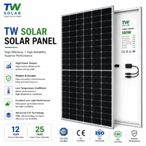 TW Solar Panel with high efficiency solar technology