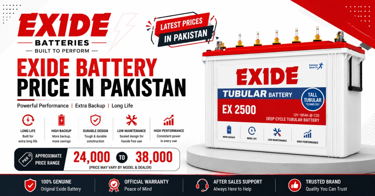 Exide battery price in Pakistan, Exide tubular battery, Exide battery for solar system, Exide battery backup, Exide battery models, Exide battery