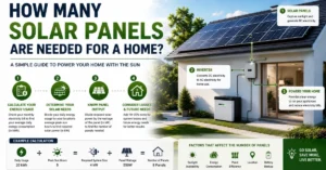 how many solar panels are needed for a home, solar panels for home, home solar system, solar panel requirements, solar panel calculation, residential solar panels