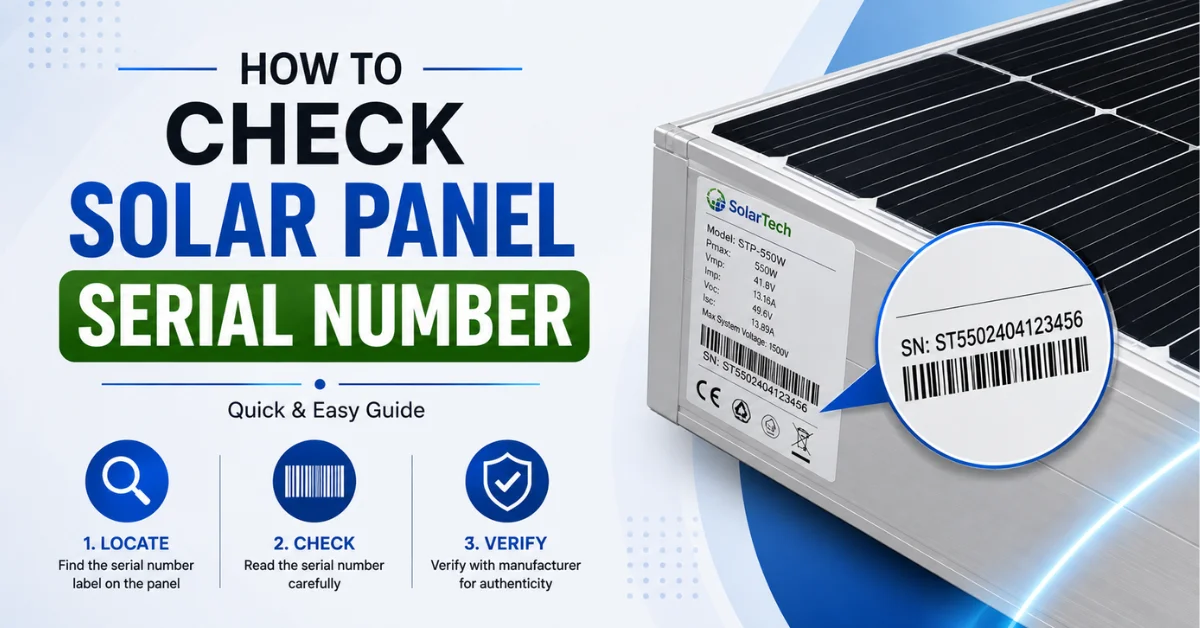 How to check solar panel serial number, solar panel serial number verification, solar panel authenticity, solar panel manufacturer verification