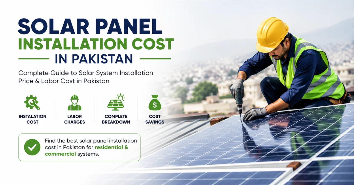 Solar panel installation cost in Pakistan, solar system installation price, labor charges and installation cost guide