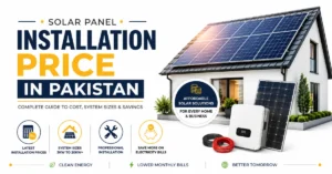 Solar panel installation price in Pakistan, 3kW to 20kW solar systems Cost, installation cost, solar panel installation Cost, and Install Solar Panels cost
