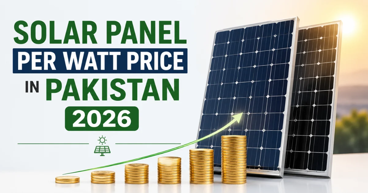 Solar panel per watt price in Pakistan, solar panel price 2026, solar panel price per watt, solar panel cost Pakistan, solar panel rates