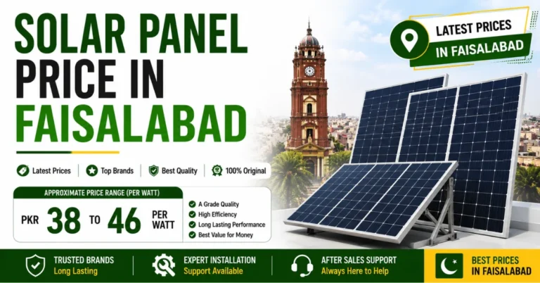 Solar Panel Price in Faisalabad, latest solar panel prices in Faisalabad Pakistan, solar panels per watt price, best solar brands