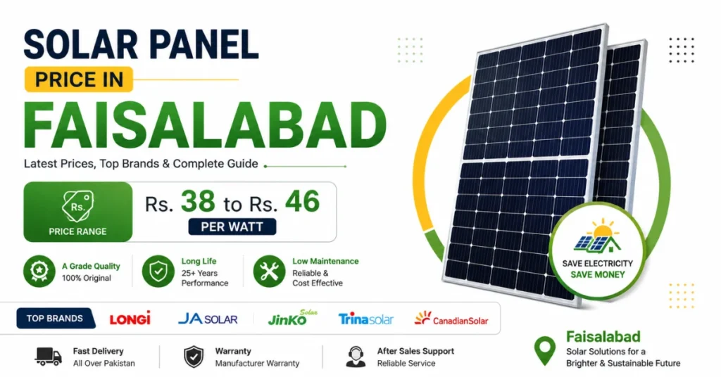 Solar panel price in Faisalabad, solar panel price Pakistan, solar panels in Faisalabad, solar panel rates, best solar panel brand