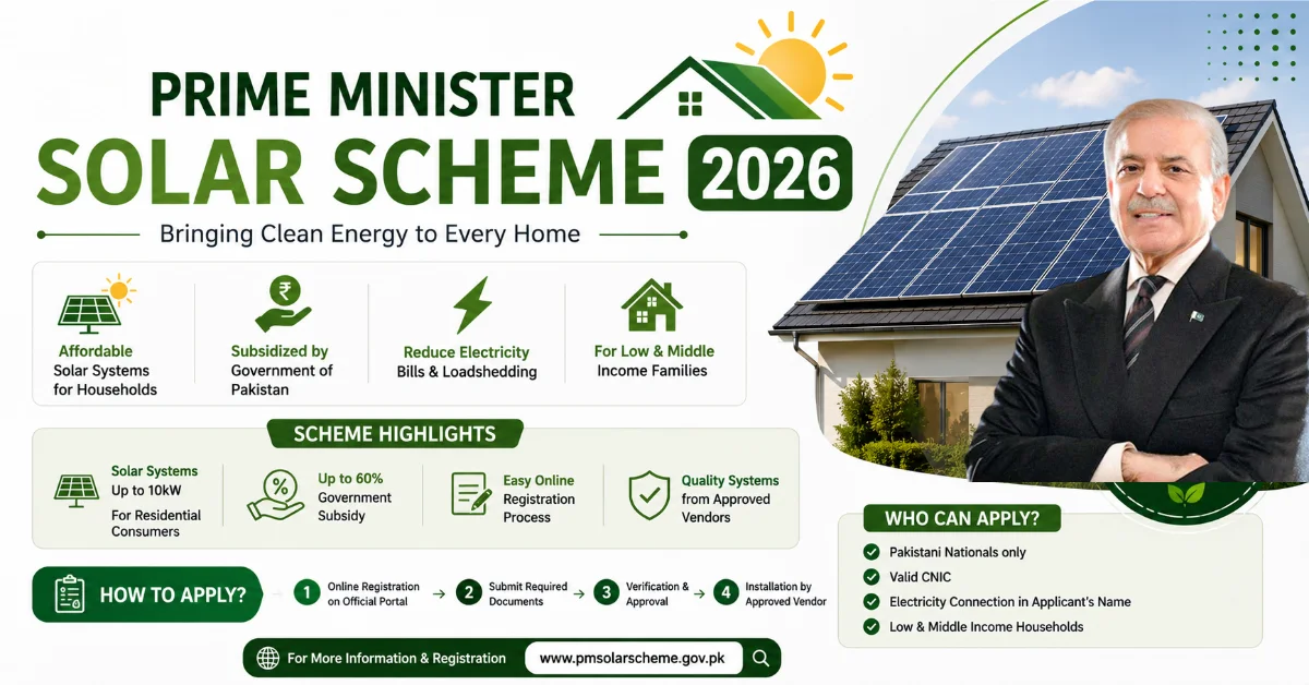 Prime Minister Solar Scheme 2026, solar panel scheme, government solar subsidy, solar system for homes and clean energy