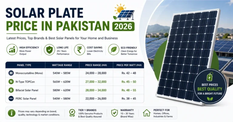 Solar plate price in Pakistan 2026, solar panel price, solar panel rates, best solar panels in Pakistan