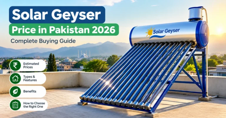 Solar geyser price in Pakistan 2026 with rooftop solar water heater